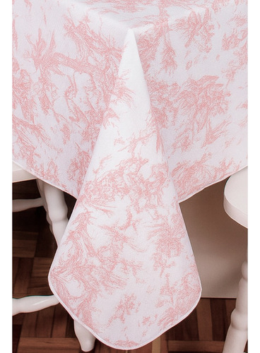Toalha Mesa Quadrada Em Jacquard Toile De Jouy 2,5m X 2,5m