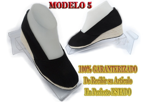 Sandalia Con Plataformas En Jeans 100% Artesanales Alpargata