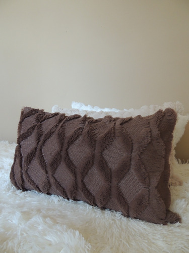Funda Almohadon Peluche Glee Rectangular Beige Glee