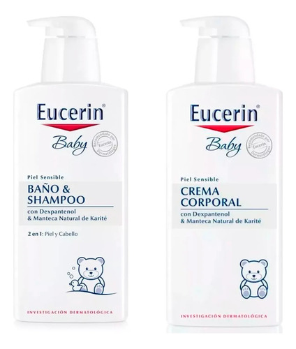 Pack Eucerin Baby Shampoo Y Crema Corporal 400ml Cu