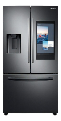 Refrigerador con puerta francesa Samsung Frost Free 614l-rf27t5501sg, color negro