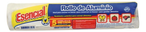 Rollo Aluminio 5 Mt Esencial Papel Envoltura E Hilos