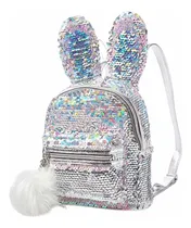 Comprar Mini Mochila Marca Justice Modelo Conejito Con Lentejuelas