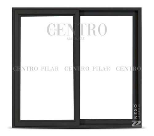 Ventana Nexo Pvc Confort Corrediza Black Dvh 120x110