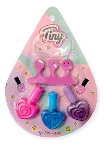 Set Infantil De Uñas Tiny Belleza 3 Esmaltes + Separador