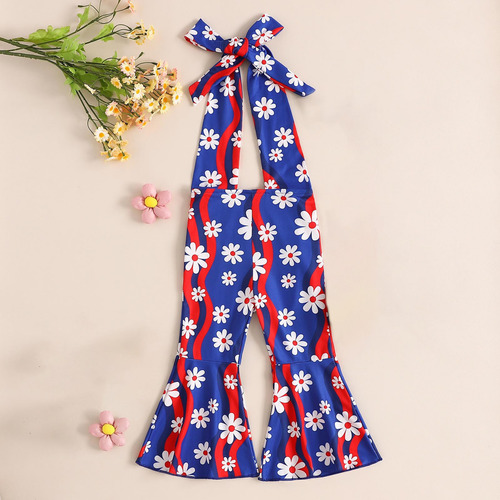 Pantalones De Verano Para Niñas Con Estampado De Flores Para