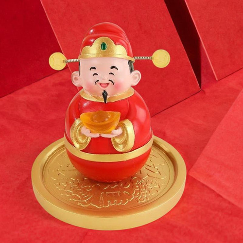 Adorno De Mesa Oscilante, Colección De Estatuas De Caishen,