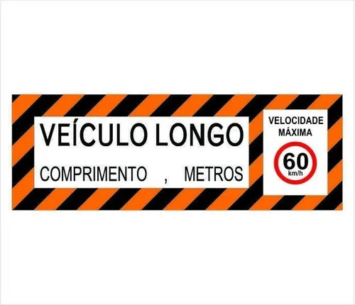 Faixa Refletiva Caminhão Veículo Longo Placa Traseira 2,3mts