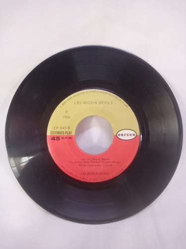 Ep Los Rockin Devils Esos Fueron Los Dias Orfeón 1968 45 Rpm (Usado)