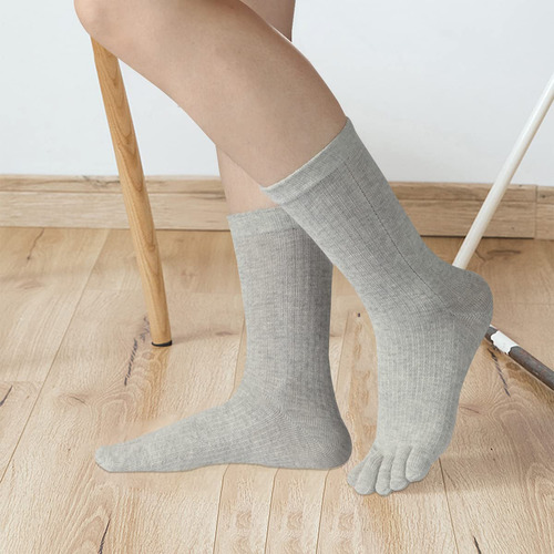 Calcetas De Algodón Para Mujer Cinco Dedos Deportivas
