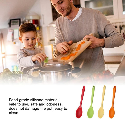 Firefly Cucharas De Silicona De 4 Piezas Para Cocinar,