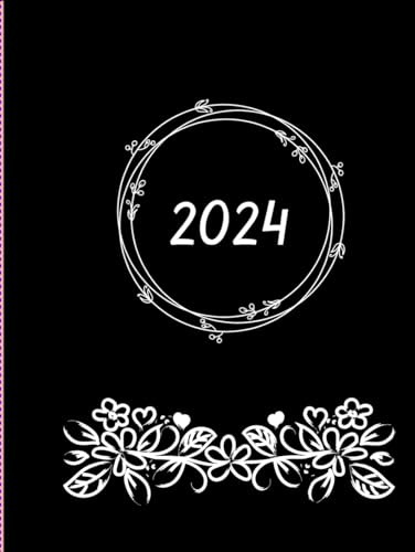 Agenda 2024 Floral - Con Planificador Mensual, Semanal Y Dia