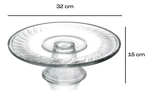 Plato Pastelero Base Para Pastel De Vidrio Vintage