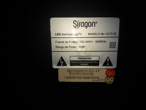 Imagen 3 de 6 de Tv Siragon Led Hlt3-32 Reparar O Repuesto