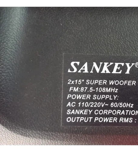 Parlante Sankey 2x15 Con Bluetooth Grande