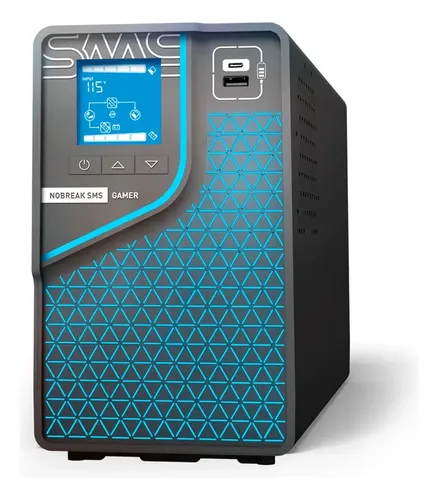 Nobreak SMS Gamer 1500VA Online p/ PC, Consoles e Workstation com Onda Senoidal Pura
