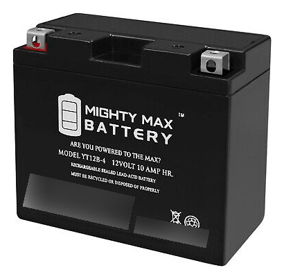 Mighty Max Yt12b-4 12v 10ah Sla Battery Replacement For  Eed