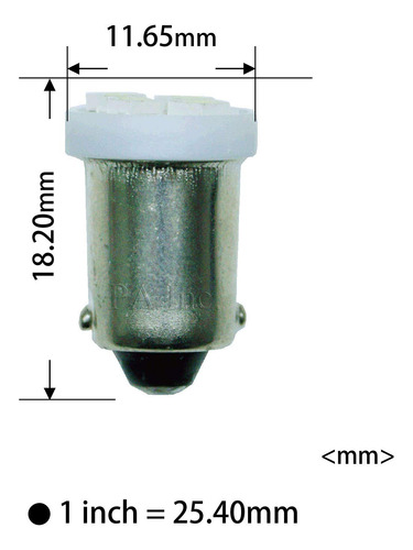 Bombilla Led Bayoneta Verde 6.3v 10pcs 4smd Para Pinball
