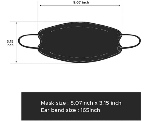 Paquete De 10 Mascarillas De Seguridad Facial Kf94 De 4 Capa
