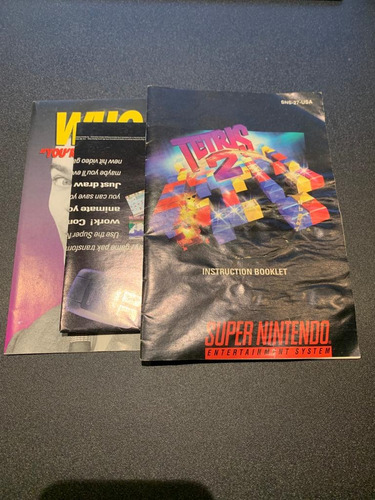 Tetris 2 Super Nintendo Snes Caja Sola Y Manual (Usado)