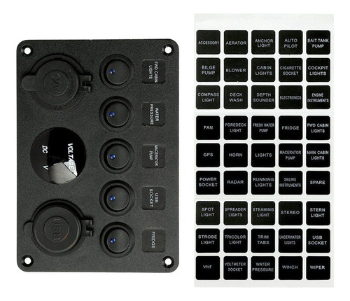 Panel De Interruptor De Palanca On-off De 5 Unidades 12v 24v