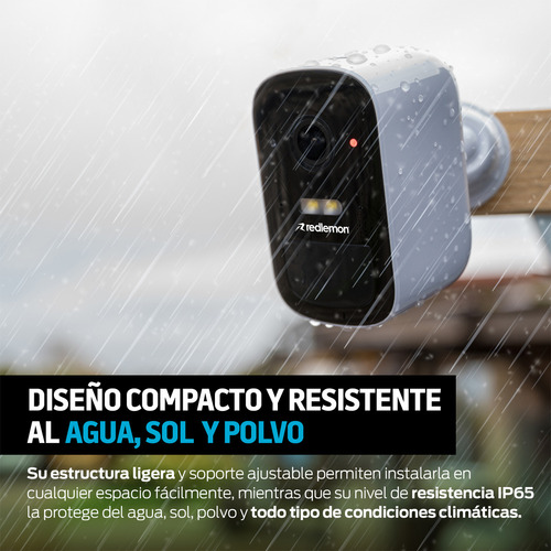 Camara de Seguridad Exterior Batería Recargable con Panel Solar, Compatible con Tuya para Monitoreo Remoto, Visión Nocturna, Sensor de Movimiento