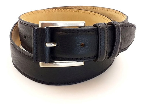Imagen 1 de 1 de Cinto Cinturon De Cuero Para Hombre Semi Formal Color Negro