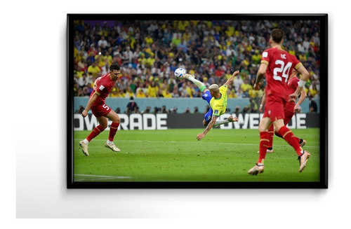 Quadro Decorativo Richarlison Voleio Copa Futebol 2022