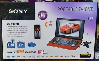 Dvd Portatil 16 Pulgadas Bluetooth Radio Fm Tv Señal Analóg