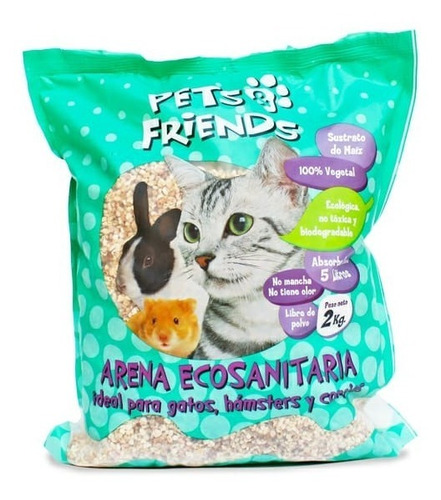 Arena Ecosanitaria Pets & Friends 2kg Despacho Regiones* Tm