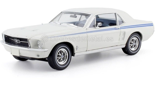 Greenlight 13584 Mustang Coupe Wimbledon Blanco Raya Azul 1