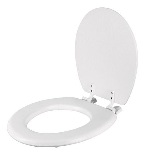 Imagen 2 de 3 de Asiento para inodoro Foset AAWC-40B de poliuretano con forma redonda blanco liso