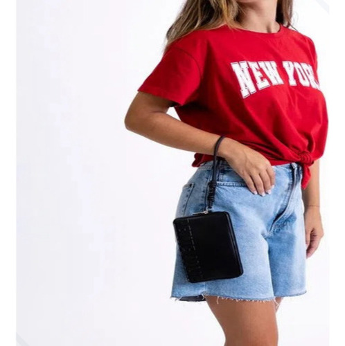 Melhor Bolsa De Mão Petite Jolie Com Zíper Acambamento Dos Ferragens Ouro Cor Preto Correia De Ombro Preto Desenho Do Tecido Lisa