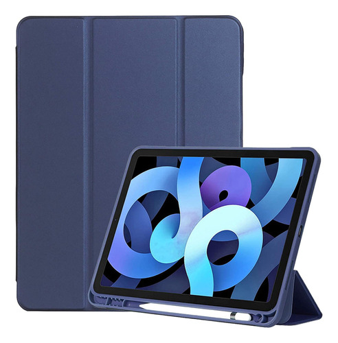 Funda Smart Cover Samsung Tab S9 Fe Plus 12.4 + Vidrio Azul Oscuro
