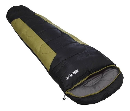 Saco de dormir de 1 °C a 8 °C para acampar Nautika, diseño de momia negra y verde