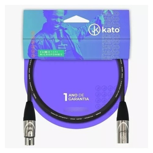Cabo De Microfone Kato Balanceado Xlr Xlr 5 M Balanceado Dmx