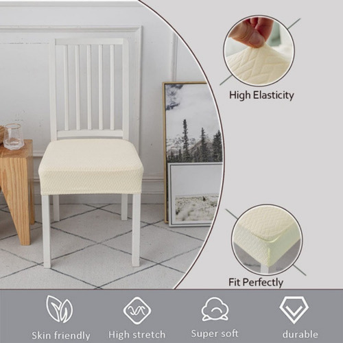 6 Pzs Funda Silla Elástica Cubre Asiento Protectora Comedor