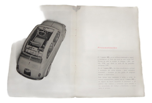 Fiat 500 Tipo 110 1957 Manual De Empleo Y Cuidados (Usado)