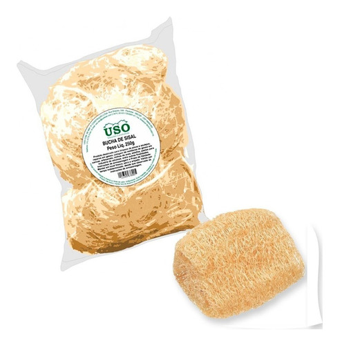 Bucha De Sisal Uso 250g Uso Geral Pacote C/ 6 Unidades