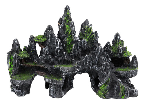Decoración De Pecera Con Rocas Para Acuario, Fondo