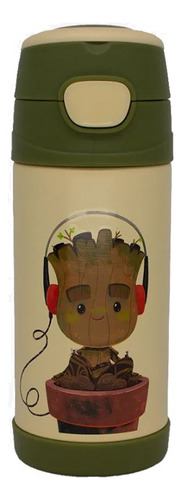 Garrafa Top Handle Infantil 350ml Groot Cor Creme