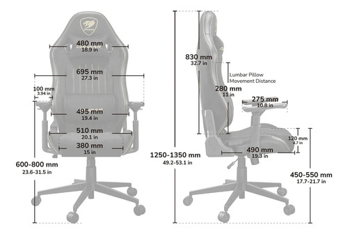 Silla Gamer Cougar Explore Royal, Superficie De Terciopelo, Soporta 120kg, Color Royal Ash