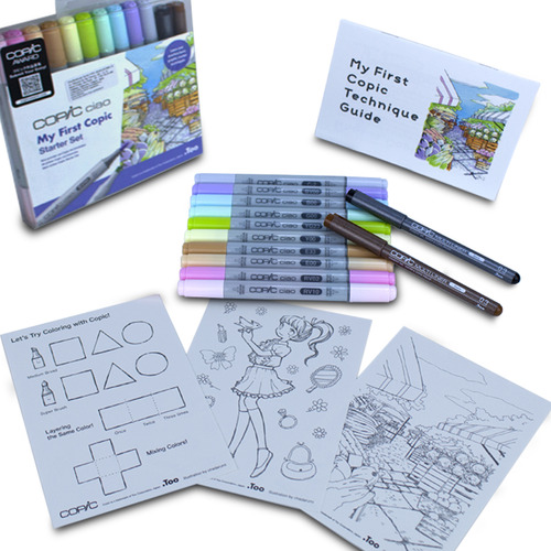 Kit Marcador Copic Ciao My First Starter 10 Und 2 Multiliner