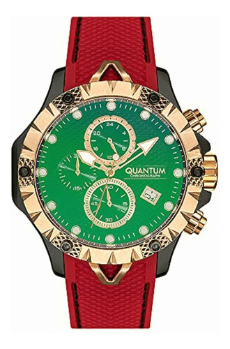 Reloj Quantum Hng957.858 Para Caballero Color Rojo