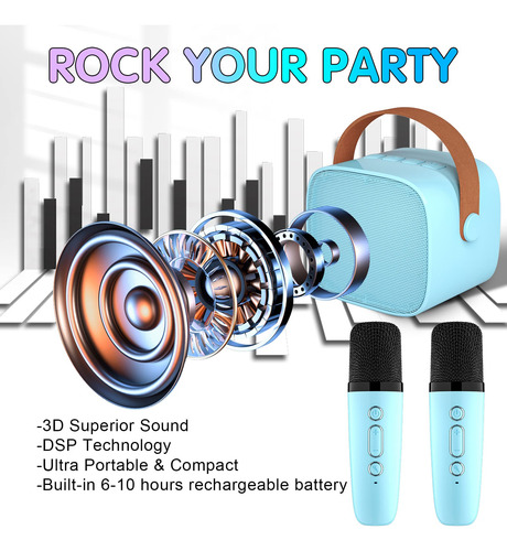 Mini Altavoz Bluetooth Portátil Karaoke Machine Yll Para Niñ