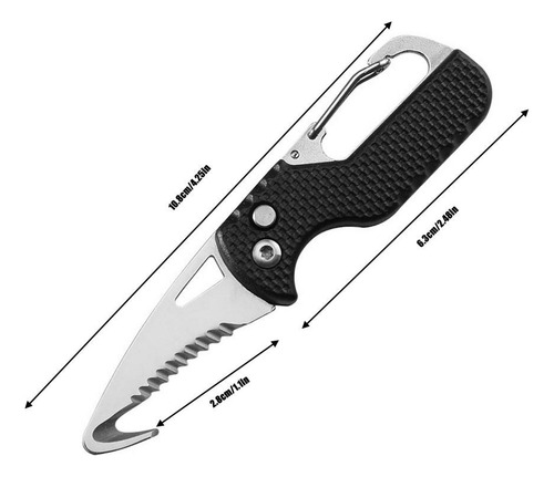 Imagen 2 de 6 de Mini Navaja Plegable Edc Pesca, Camping, Abre Cajas Etc
