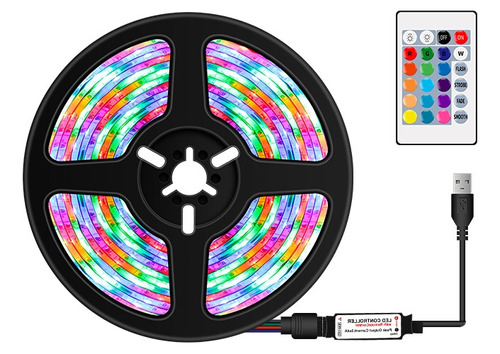 Barra De Luz Rgb De 2 Piezas Con Control Remoto Usb De 16 Co