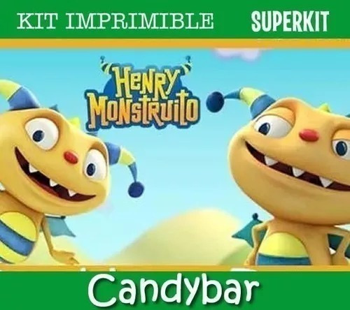 Kit Imprimible Henry Monstruito - Candy Bar
