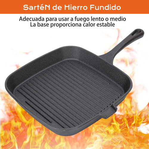 Sartenes De Hierro Fundido Juego De Sartenes 5 Piezas Negro