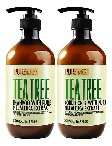 Pure Nature Lux Spa Tea Tree Oil Shampoo And Conditioner Set